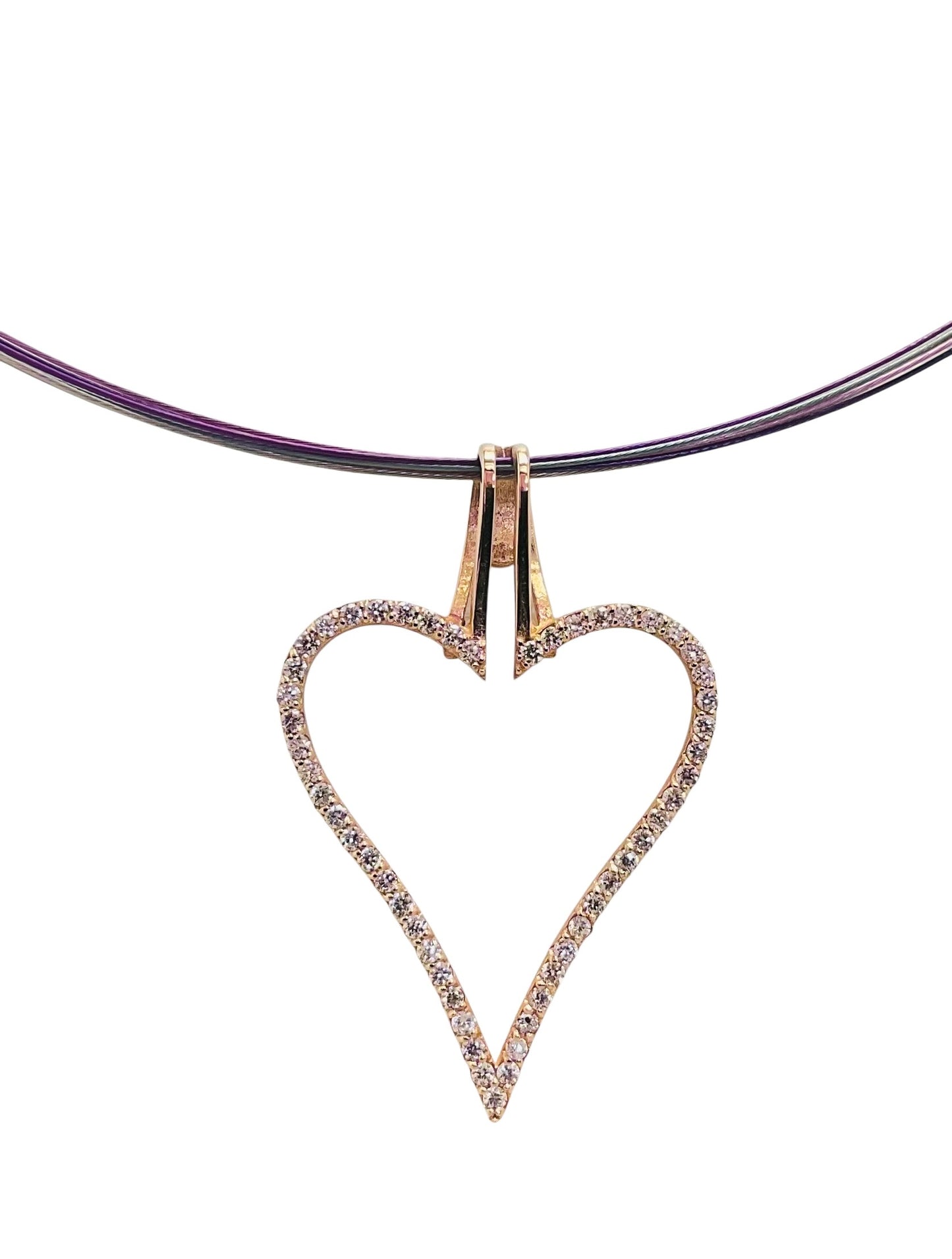 Heart Halo "Spread over Her a Shelter of Peace". 2 Piece Pendant, Halo