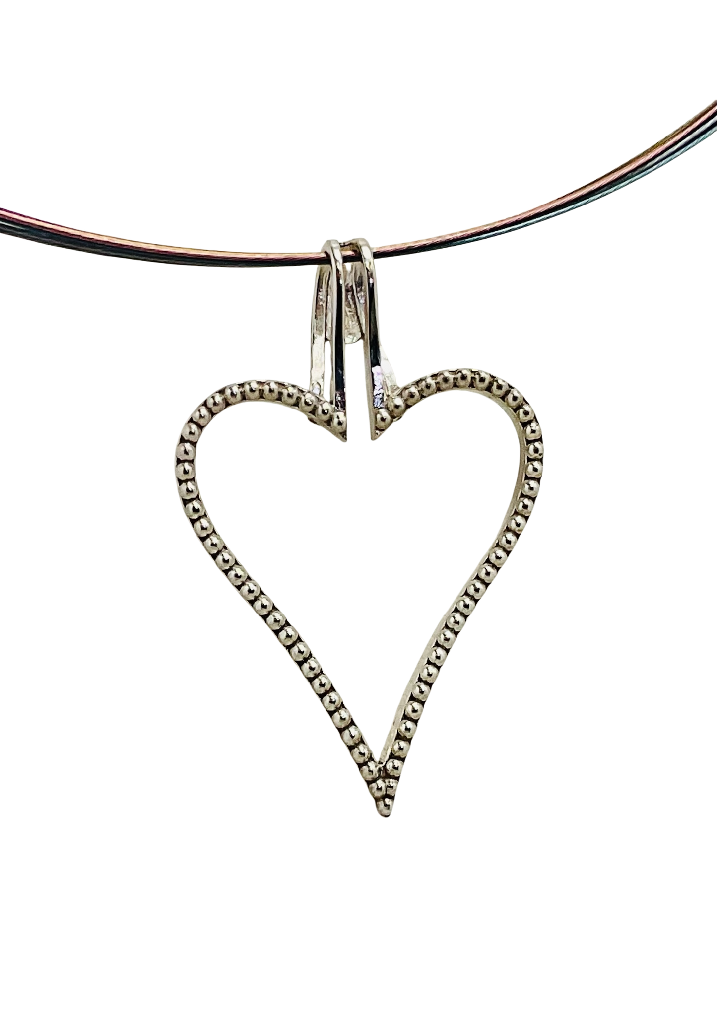 Heart Halo "Spread over Her a Shelter of Peace". 2 Piece Pendant, Halo