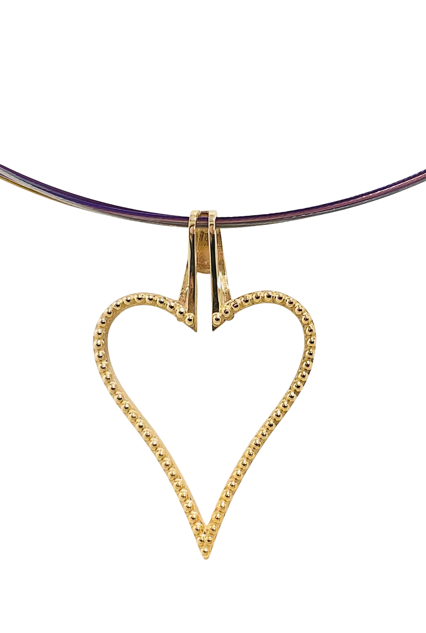 Heart Halo "Spread over Her a Shelter of Peace". 2 Piece Pendant, Halo