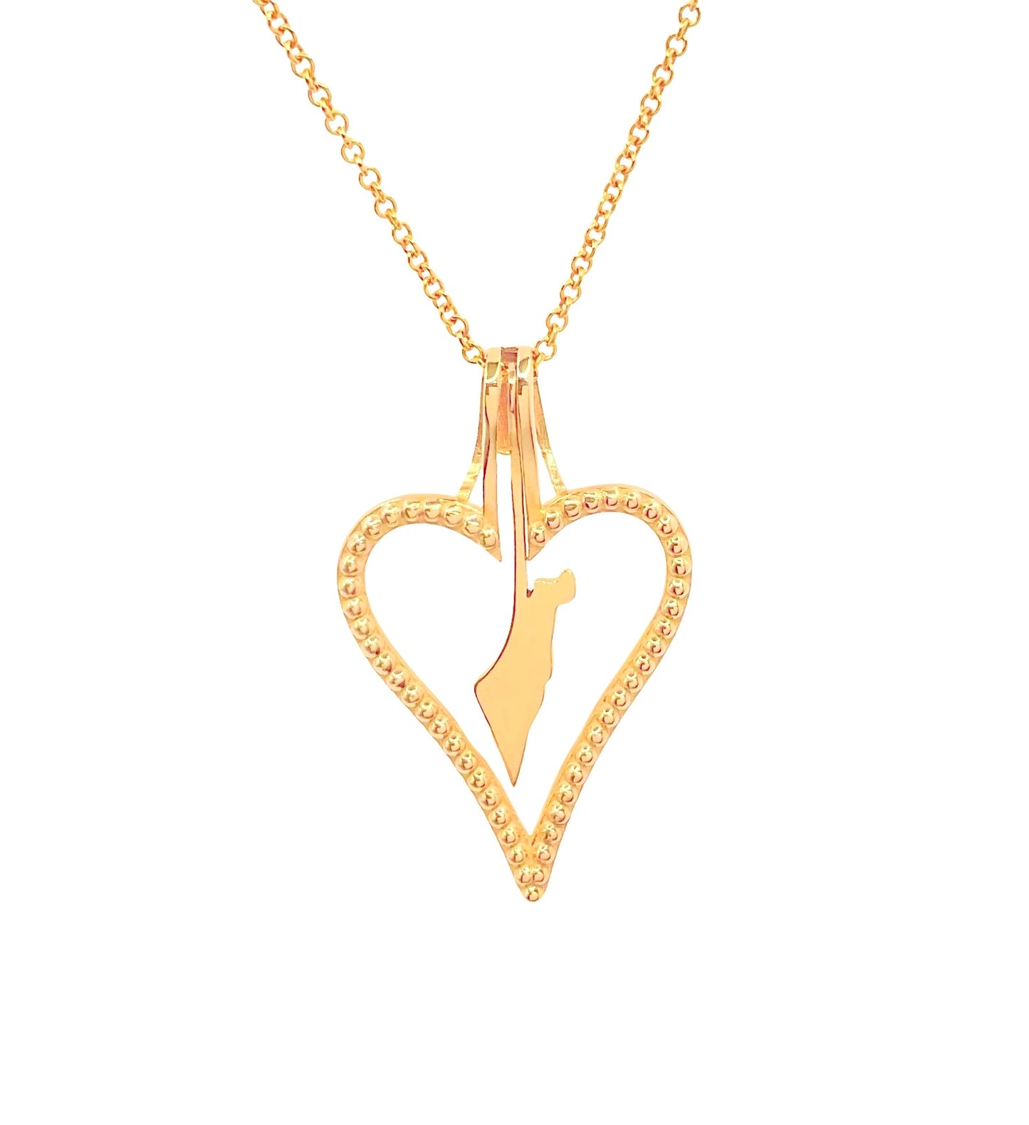 Heart Halo "Spread over Her a Shelter of Peace". 2 Piece Pendant, Halo