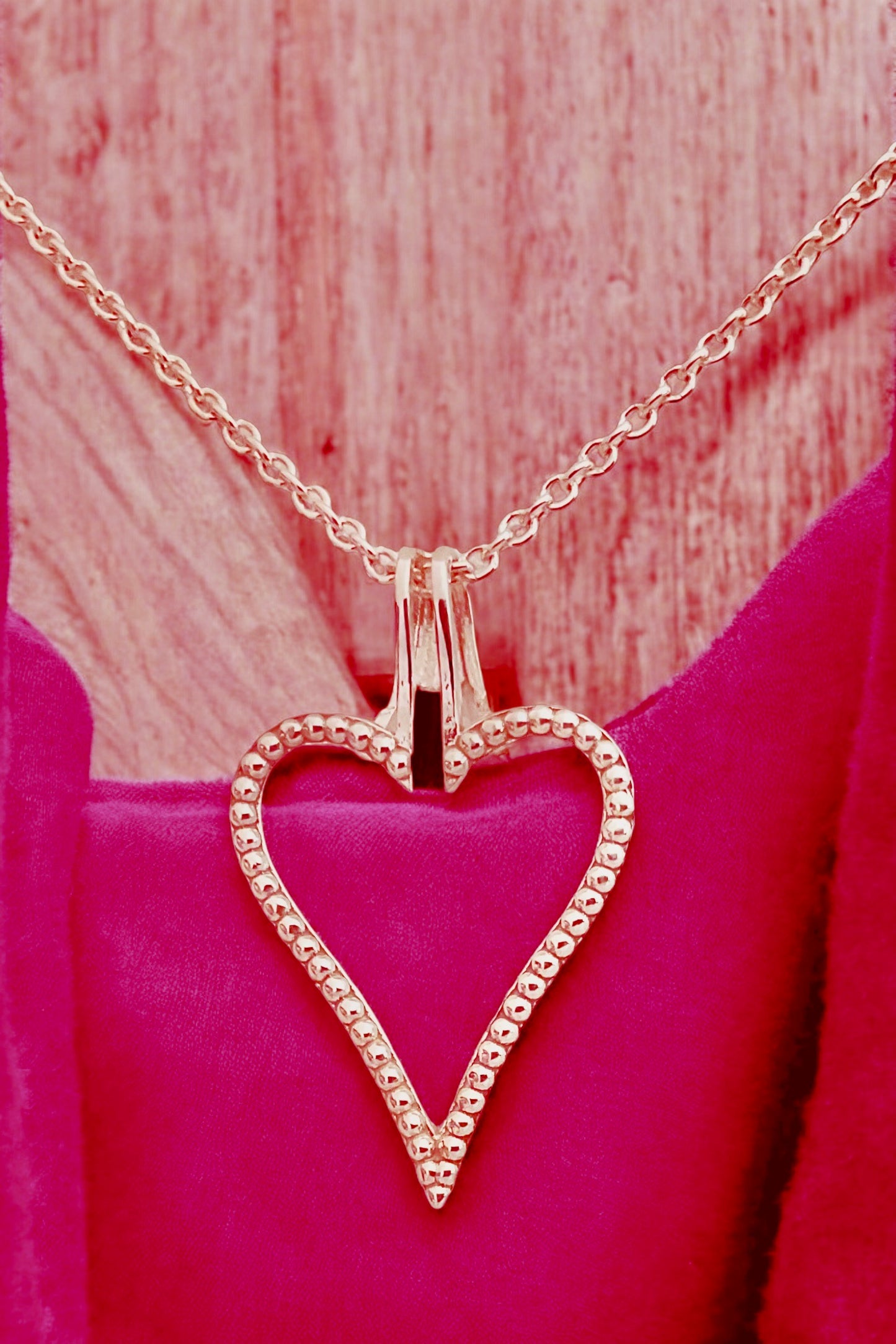 Heart Halo "Spread over Her a Shelter of Peace". 2 Piece Pendant, Halo