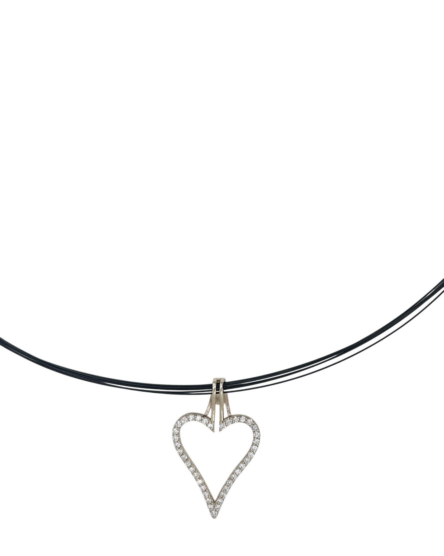 Heart Halo "Spread over Her a Shelter of Peace". 2 Piece Pendant, Halo