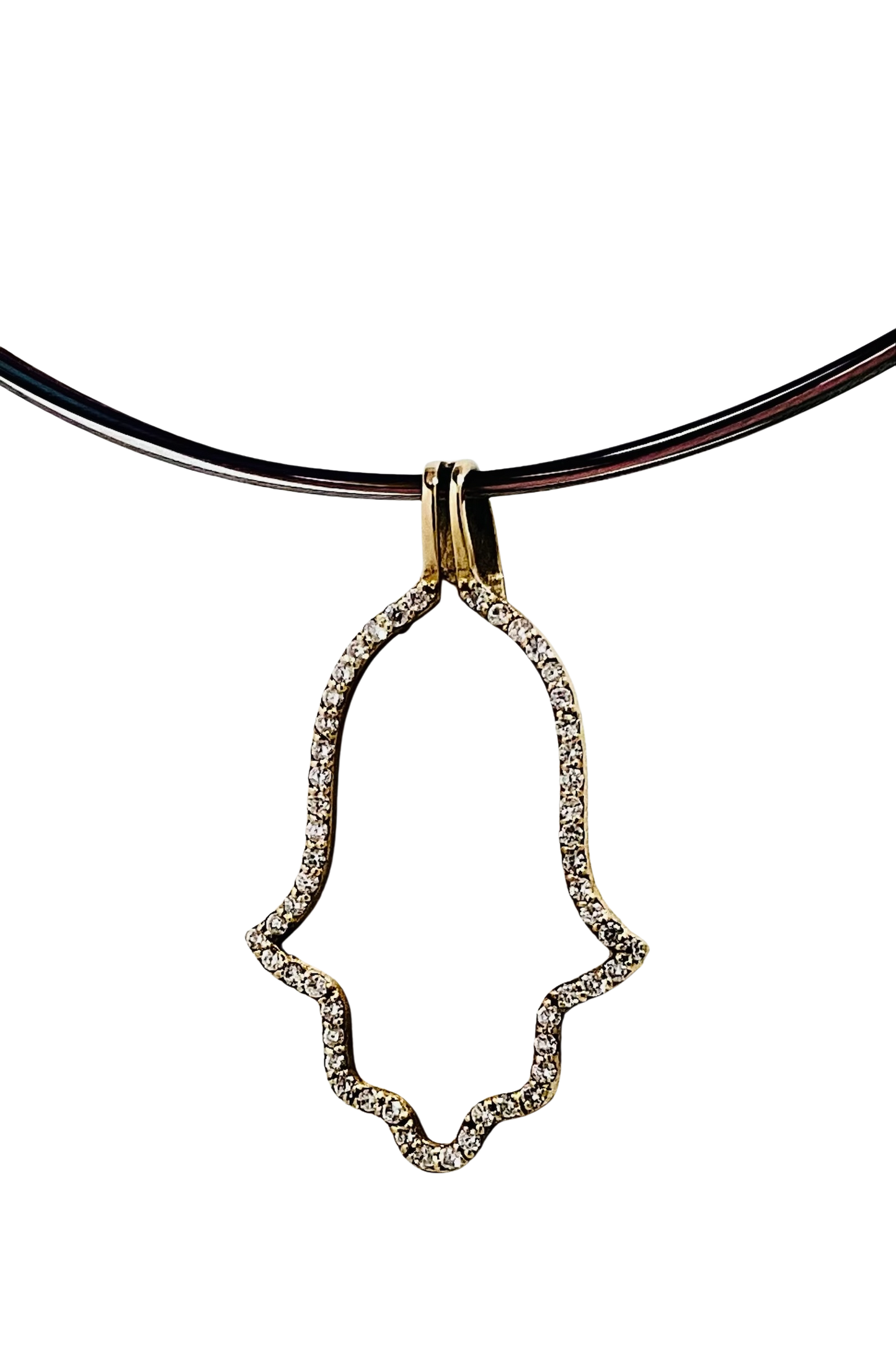 Hamsa Halo Protecting Israel. "Spread over Her a Shelter of Peace". 2 Piece Complete Pendant set, Hamsa and Israel are separate