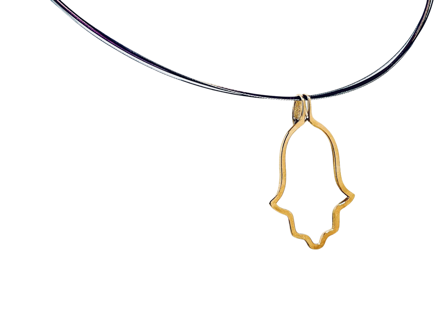 Hamsa Halo Protecting Israel. "Spread over Her a Shelter of Peace". 2 Piece Complete Pendant set, Hamsa and Israel are separate