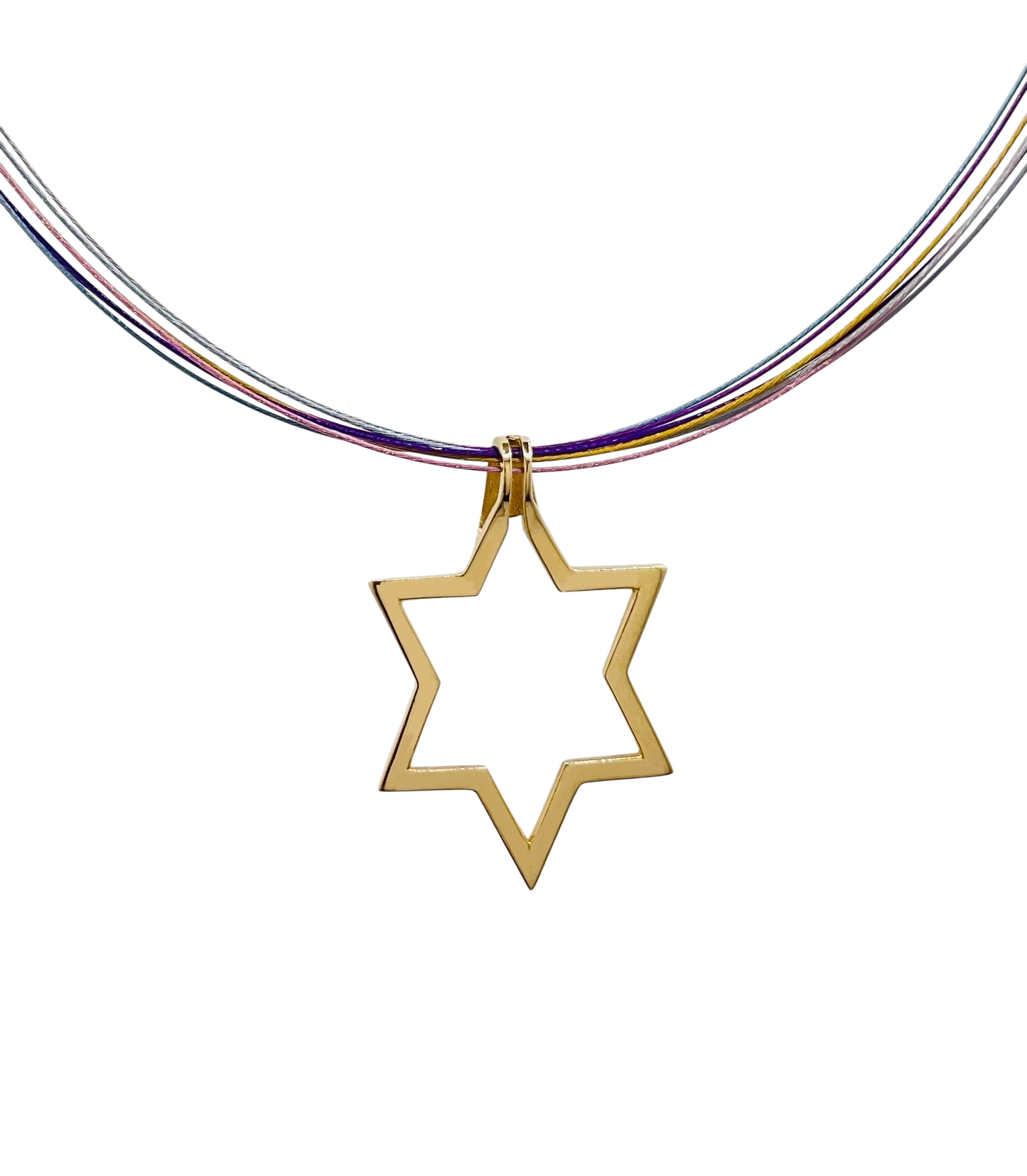 Halo Protecting Israel, 2 Piece Mini Star of David with Israel Map
