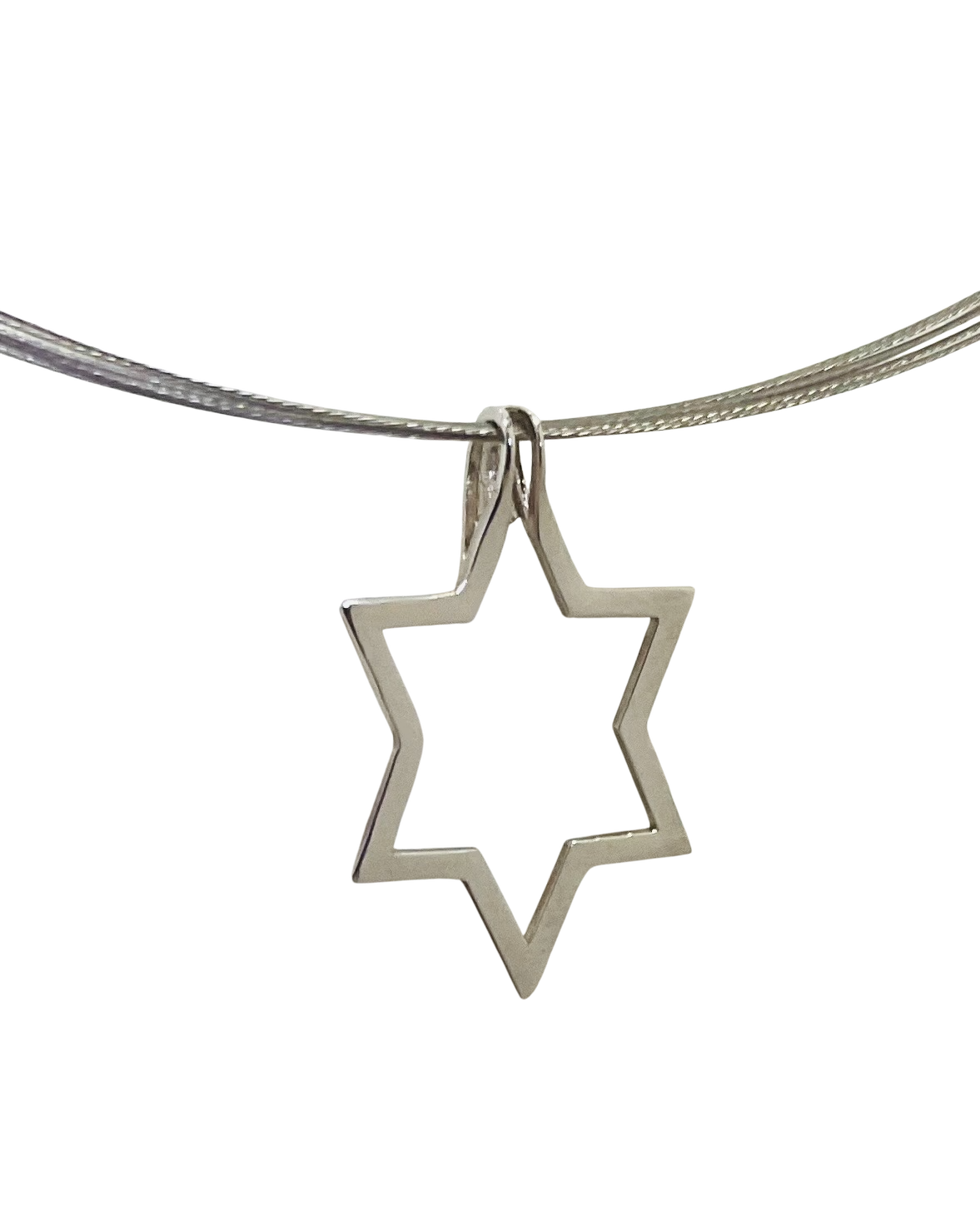 Halo Protecting Israel, 2 Piece Mini Star of David with Israel Map