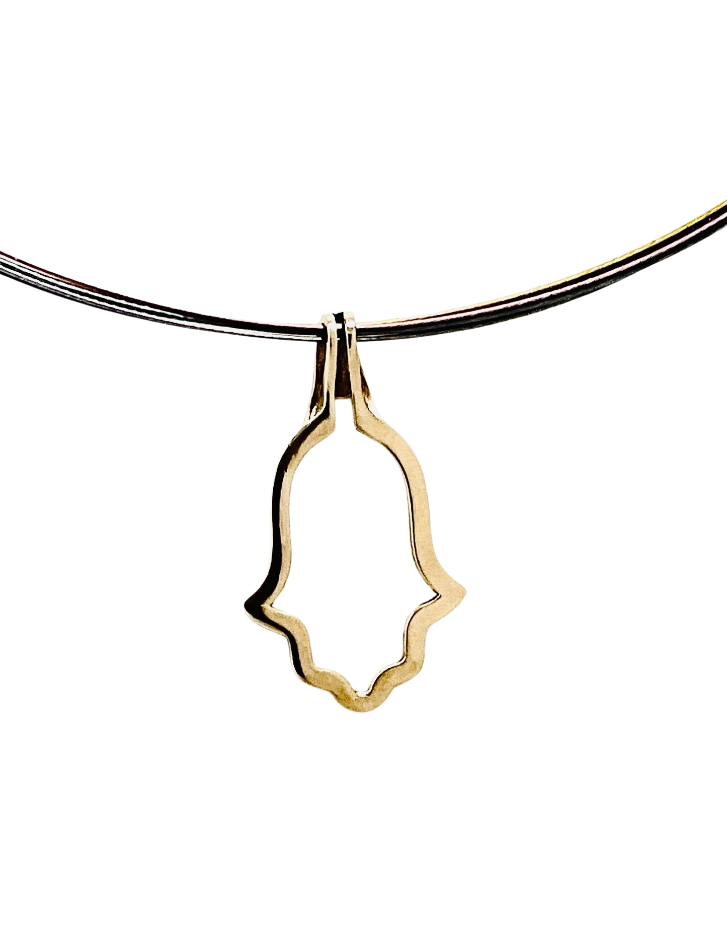 Hamsa Halo Protecting Israel. "Spread over Her a Shelter of Peace". 2 Piece Complete Pendant set, Hamsa and Israel are separate