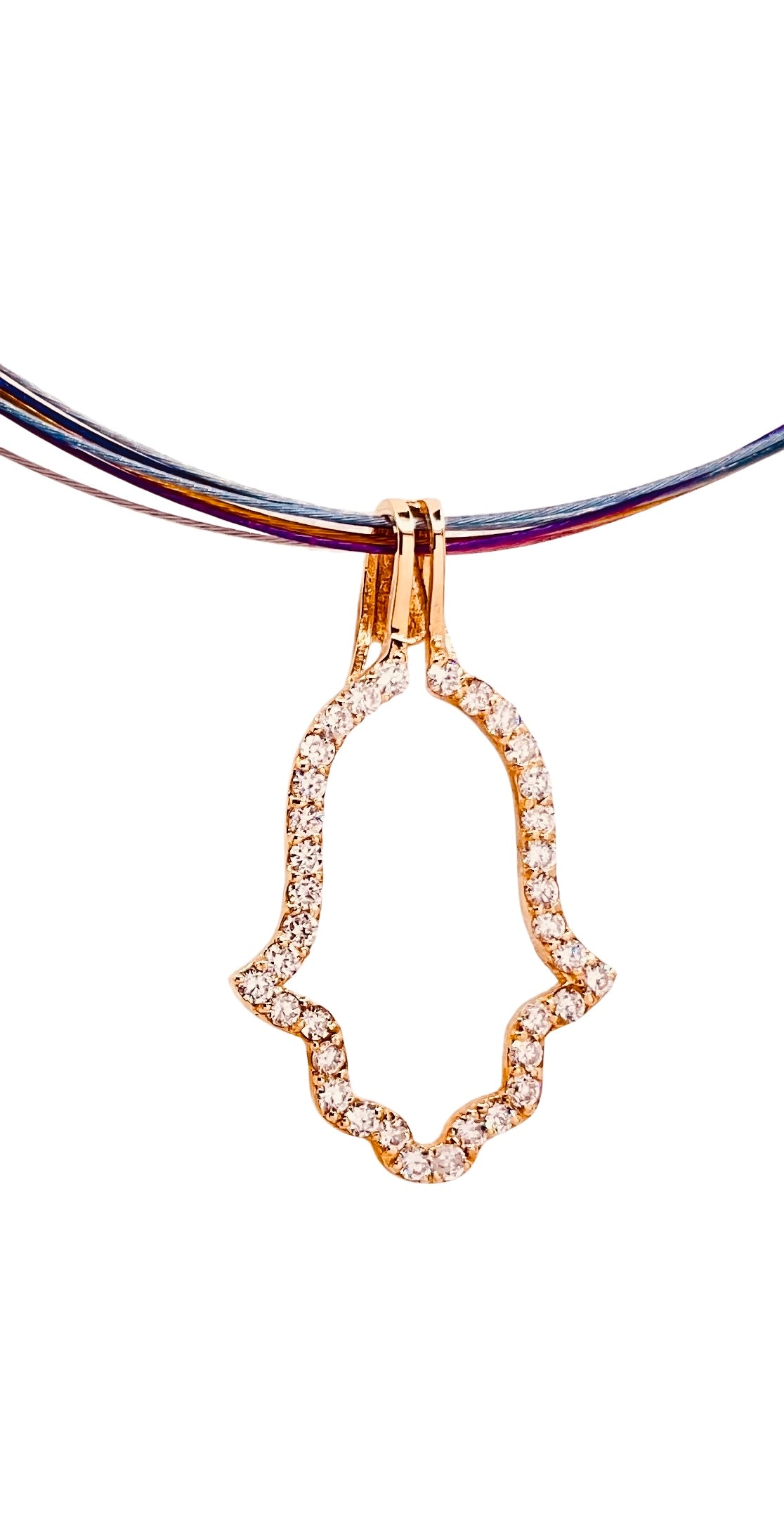 Hamsa Halo Protecting Israel. "Spread over Her a Shelter of Peace". 2 Piece Complete Pendant set, Hamsa and Israel are separate