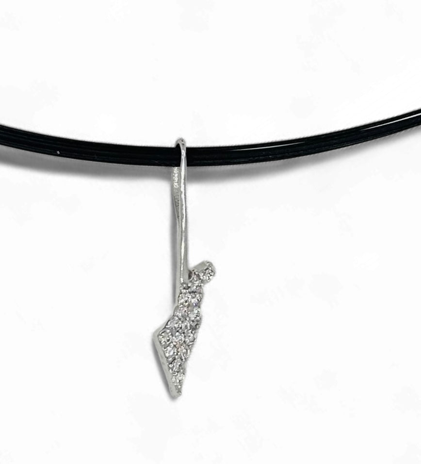 Heart Halo "Spread over Her a Shelter of Peace". 2 Piece Pendant, Halo