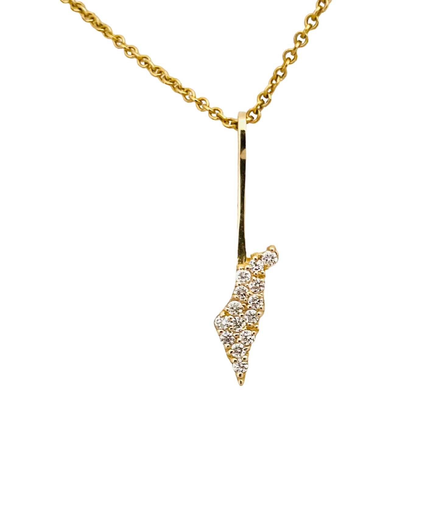 Halo Protecting Israel, 2 Piece Mini Star of David with Israel Map