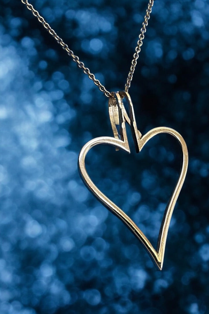 Heart Halo "Spread over Her a Shelter of Peace". 2 Piece Pendant, Halo