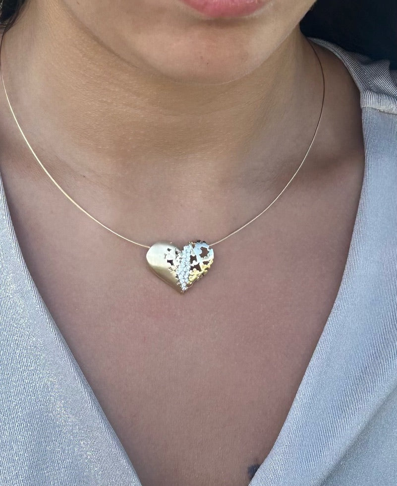 My Heart is In Israel-Lev Israel Heart Pendant