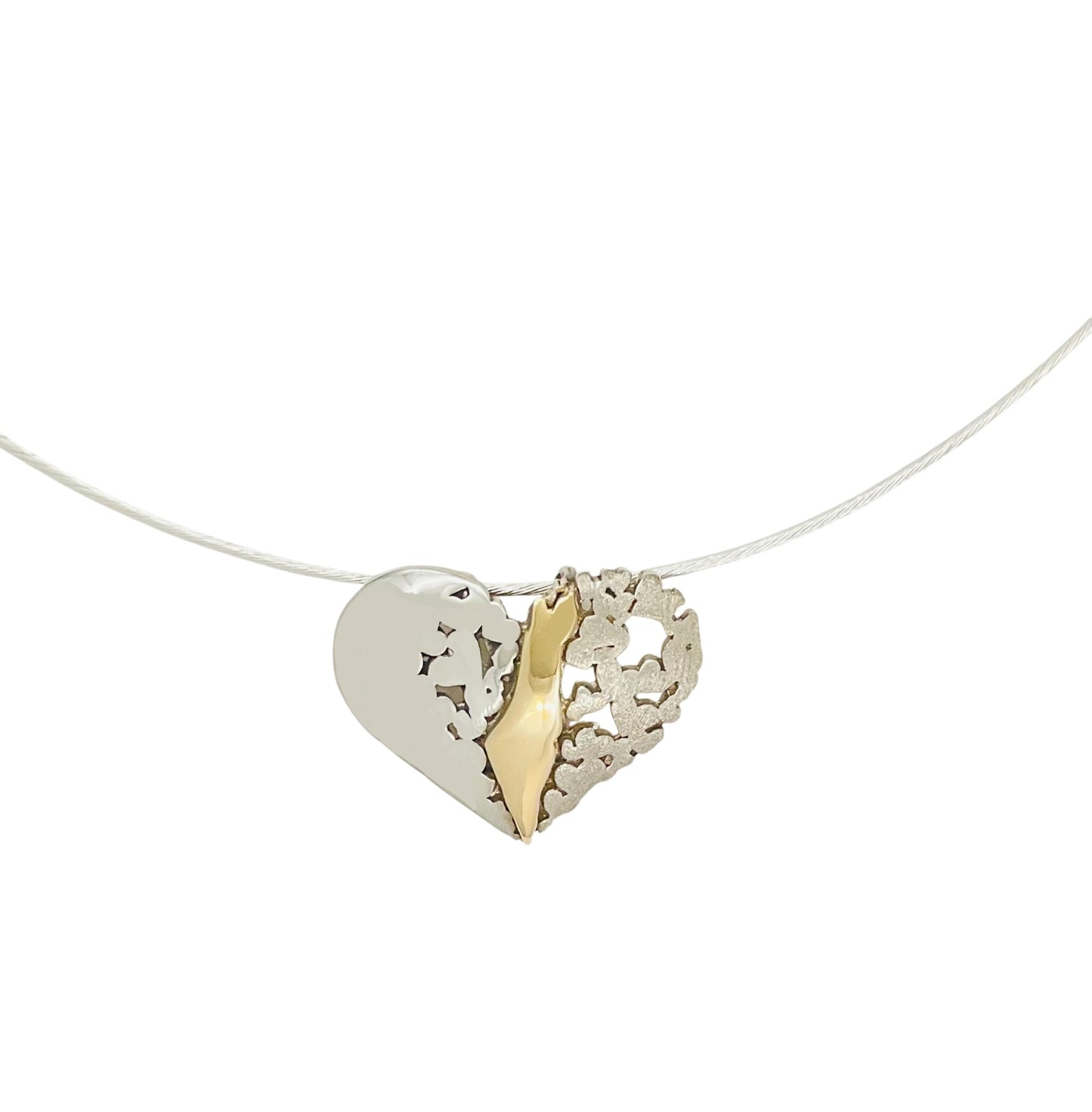 My Heart is In Israel-Lev Israel Heart Pendant