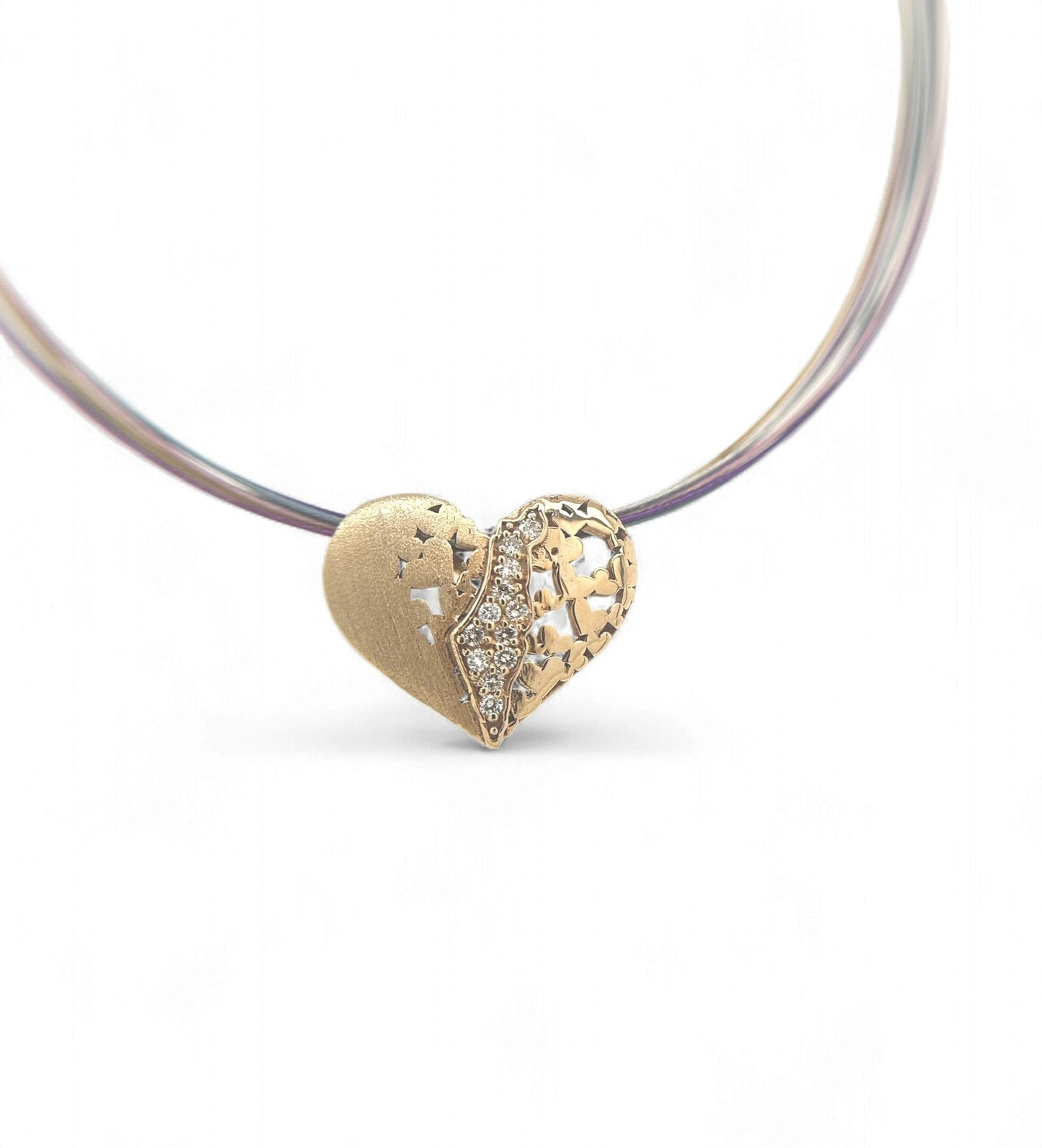 My Heart is In Israel-Lev Israel Heart Pendant