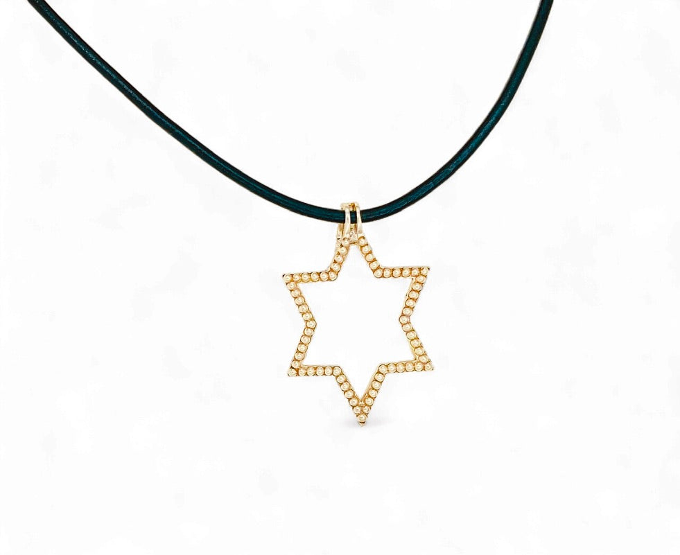 Halo Protecting Israel, 2 Piece Mini Star of David with Israel Map