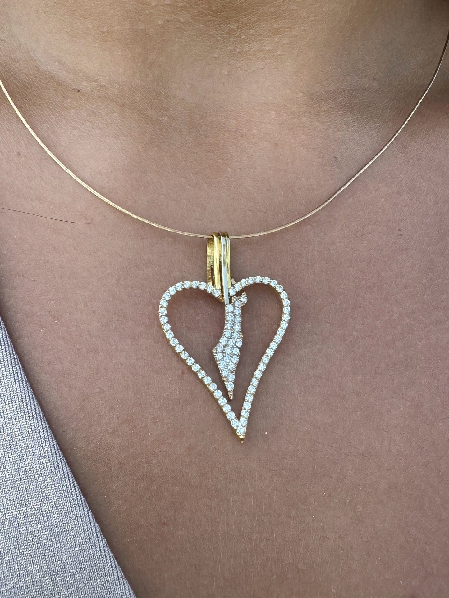 Halo Protecting Israel, 2 Piece Mini Star of David with Israel Map