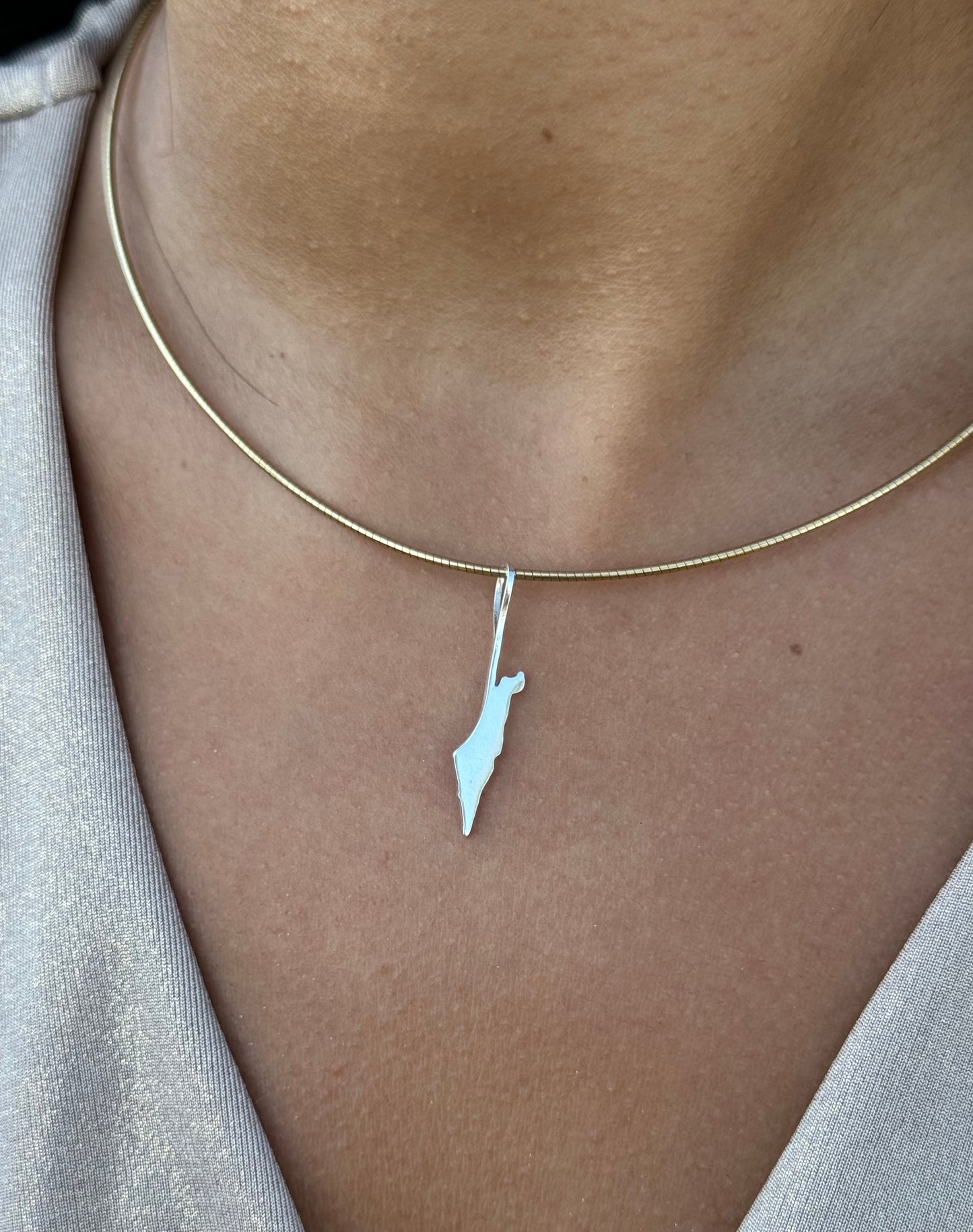 Halo Protecting Israel, 2 Piece Mini Star of David with Israel Map