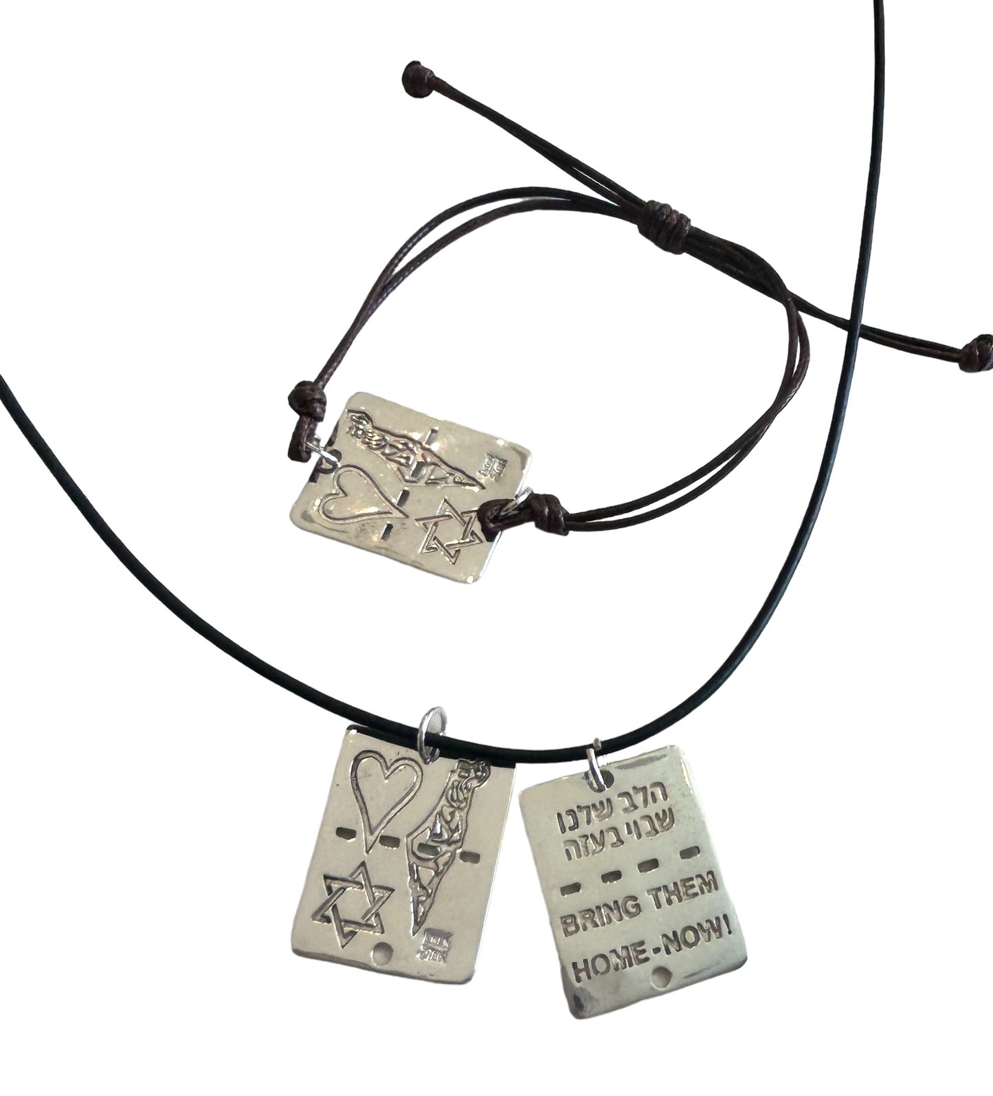 His/Hers Dog Tags and Israel Stars