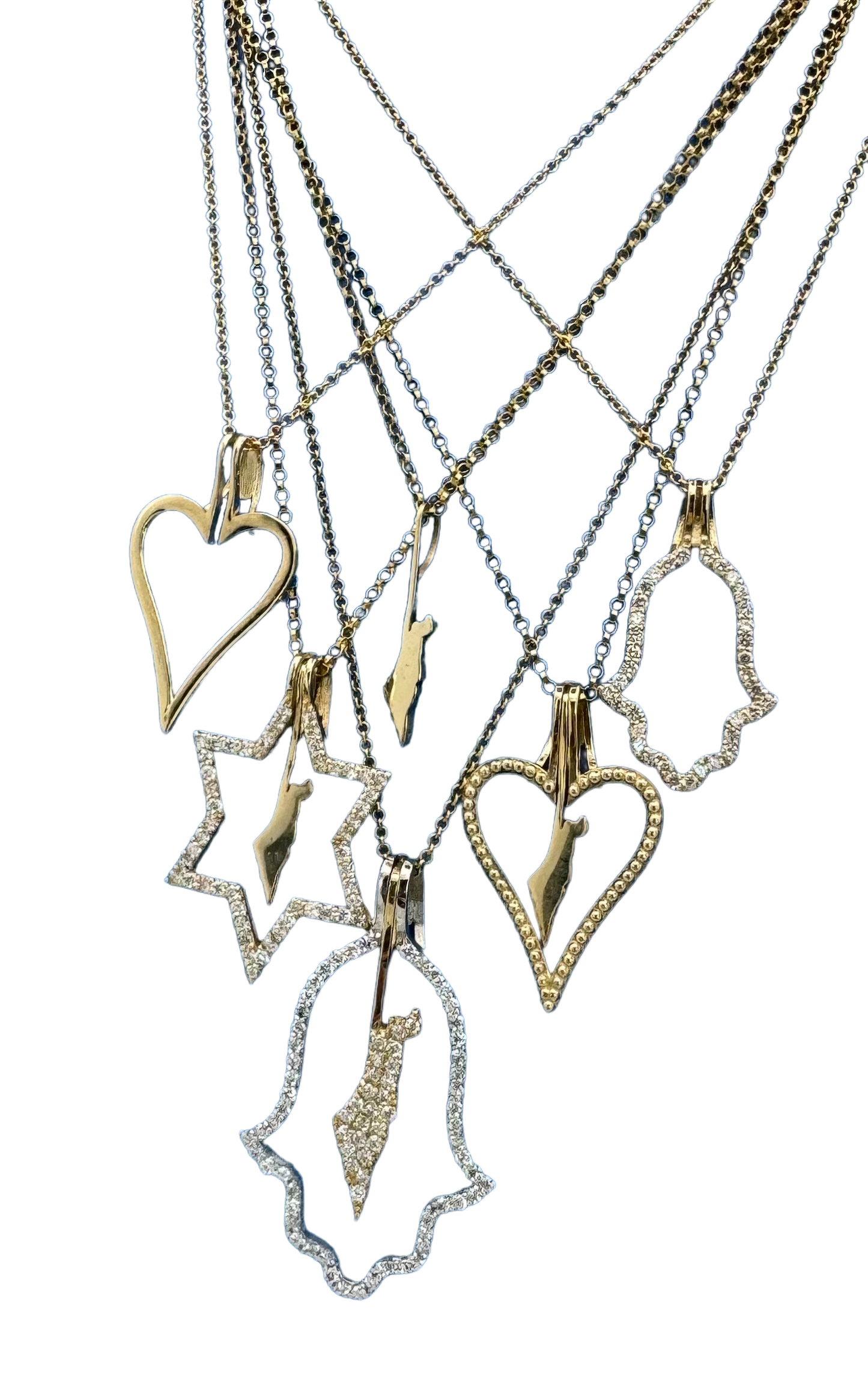 Heart Halo "Spread over Her a Shelter of Peace". 2 Piece Pendant, Halo