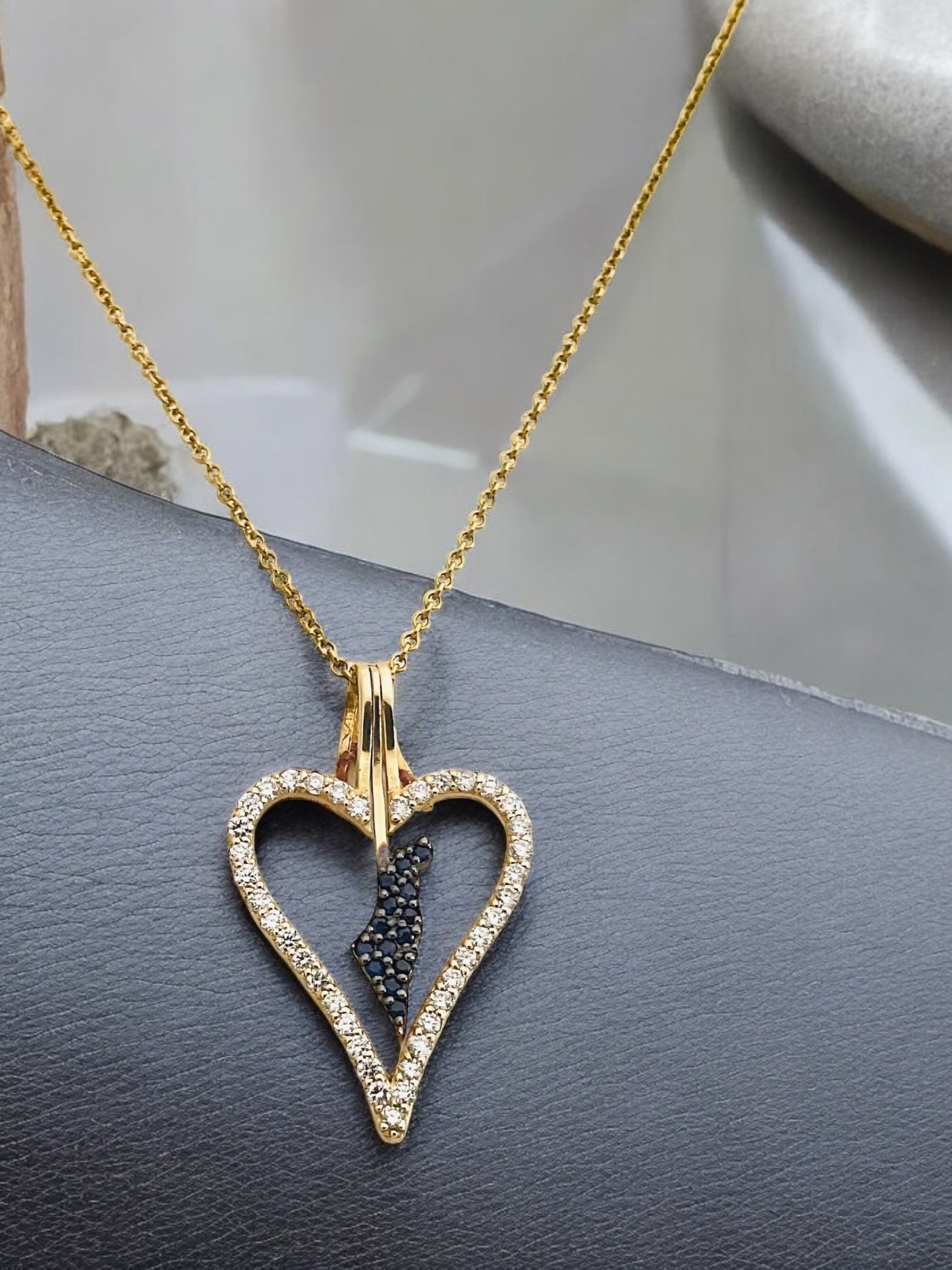 Heart Halo "Spread over Her a Shelter of Peace". 2 Piece Pendant, Halo