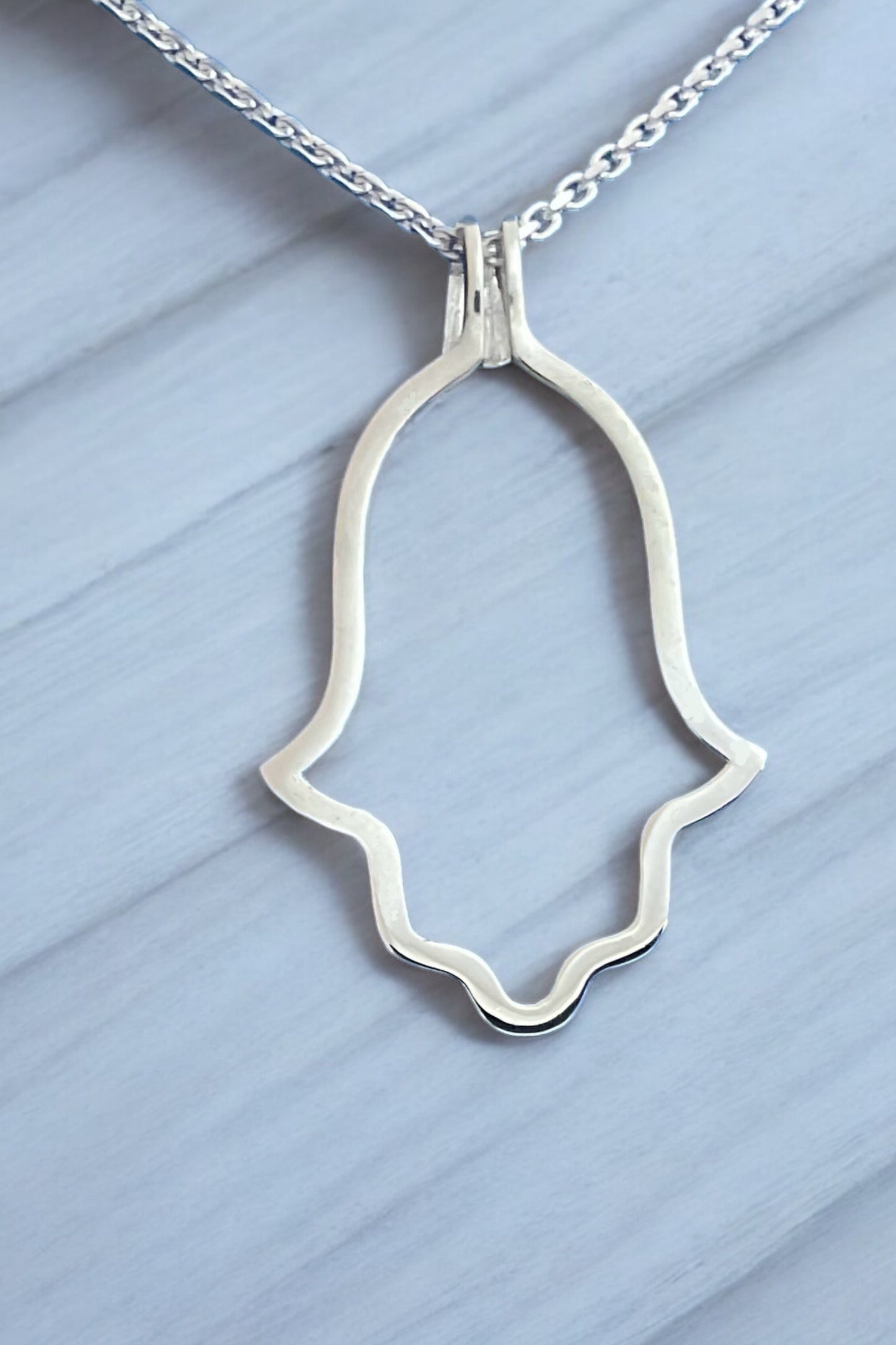 Hamsa Halo Protecting Israel. "Spread over Her a Shelter of Peace". 2 Piece Complete Pendant set, Hamsa and Israel are separate