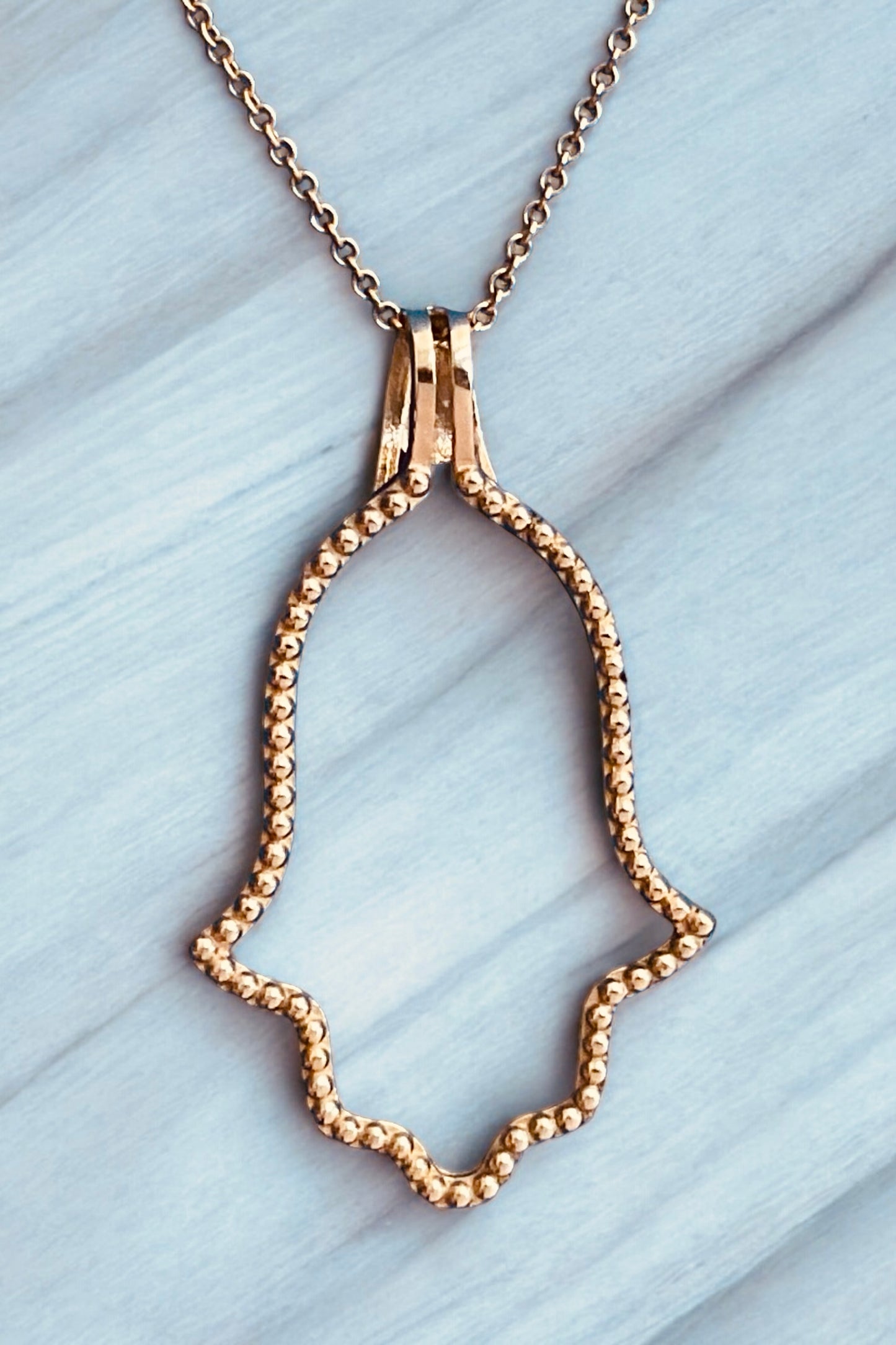 Hamsa Halo Protecting Israel. "Spread over Her a Shelter of Peace". 2 Piece Complete Pendant set, Hamsa and Israel are separate