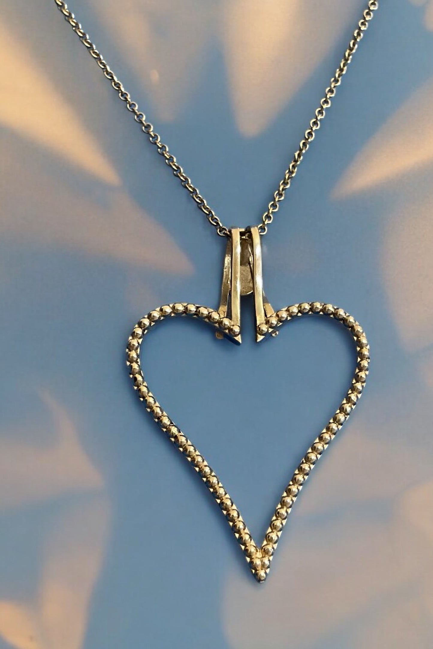 Heart Halo "Spread over Her a Shelter of Peace". 2 Piece Pendant, Halo