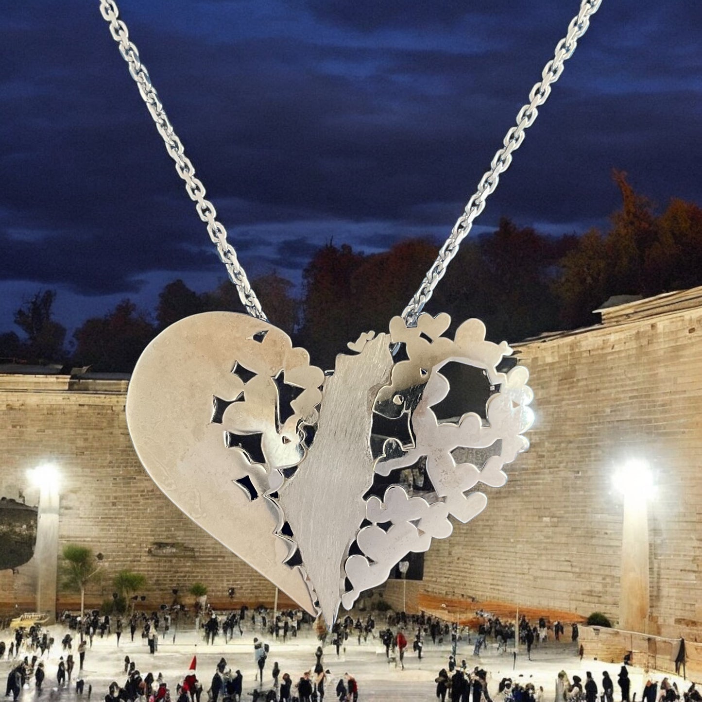 My Heart is In Israel-Lev Israel Heart Pendant