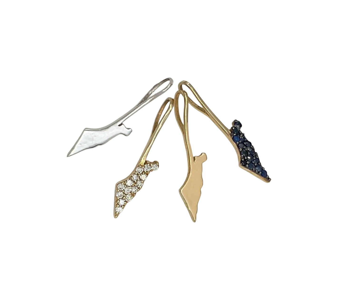 Hamsa Halo Protecting Israel. "Spread over Her a Shelter of Peace". 2 Piece Complete Pendant set, Hamsa and Israel are separate