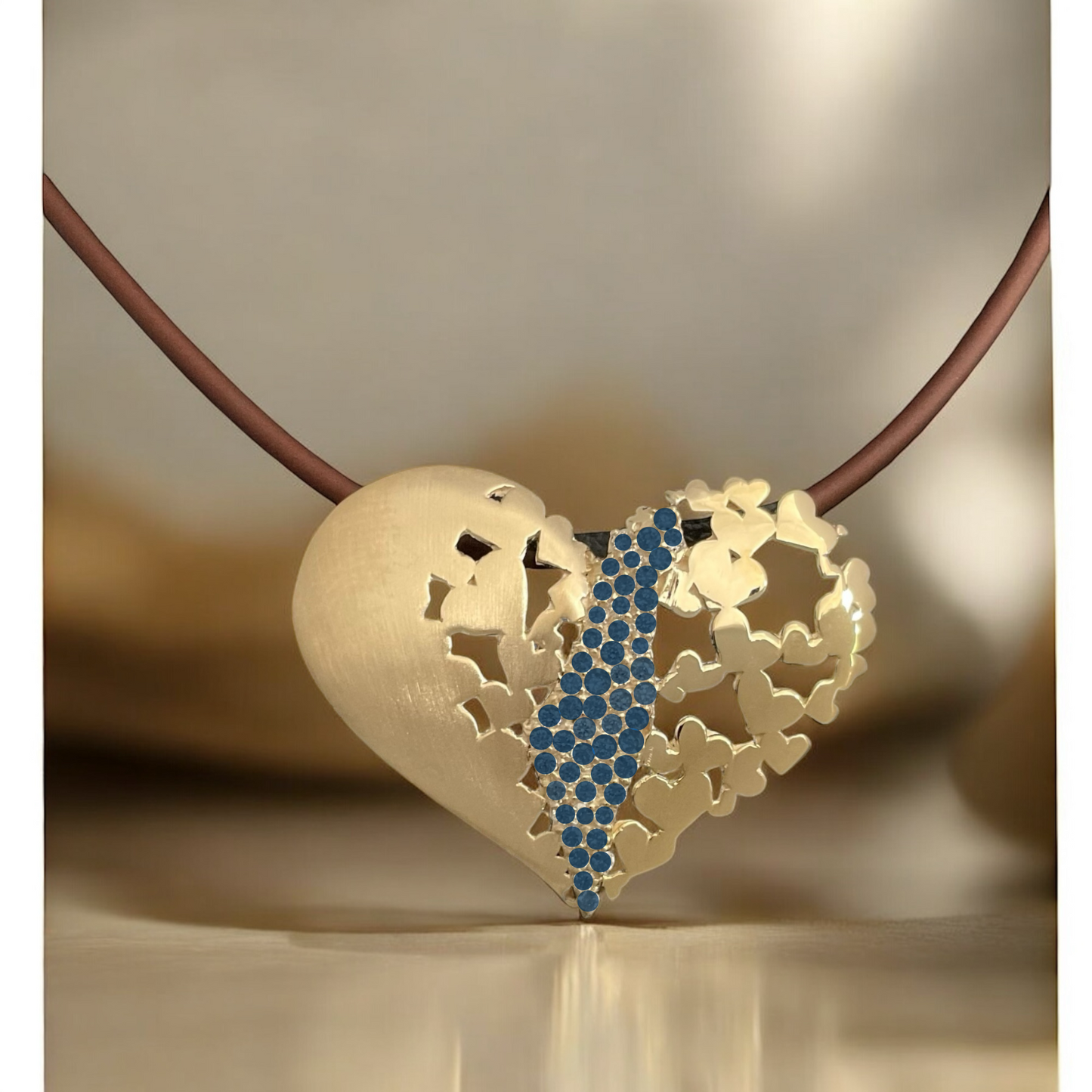 My Heart is In Israel-Lev Israel Heart Pendant